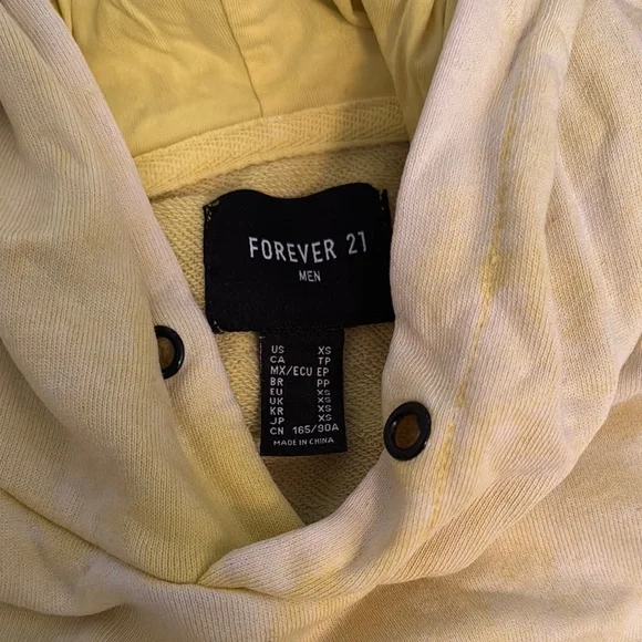 Forever 21 Yellow Sweatshirt Pullover Hoodie - Picture 2 of 3